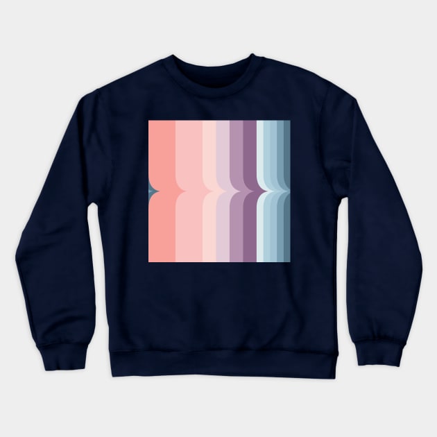 Vintage Pastel Rainbow Crewneck Sweatshirt by Carolina Díaz